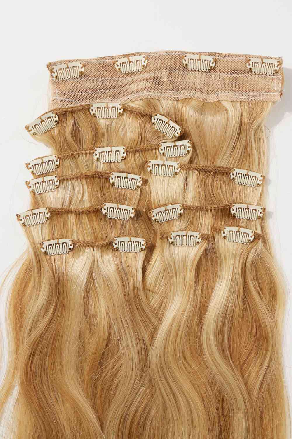Virgin Human Hair Extensions | 18” | Blonde Highlights